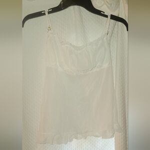 Victoria's Secret Women's Angels White Lace Trimmed Camisole Size Medium